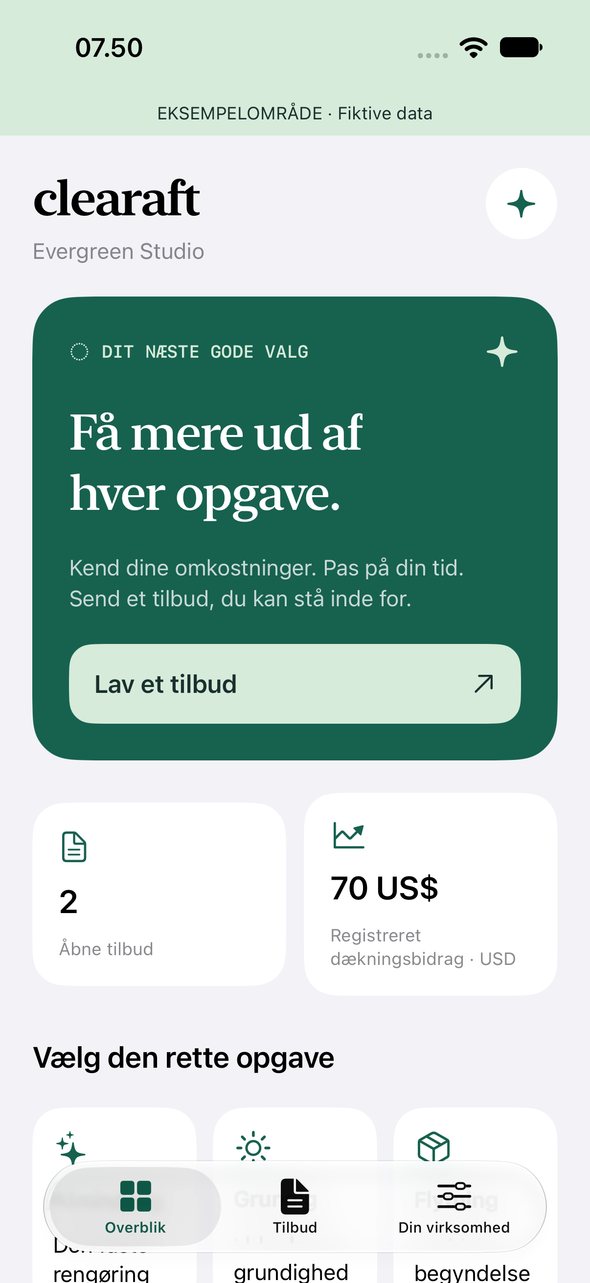 Dit arbejdsområde