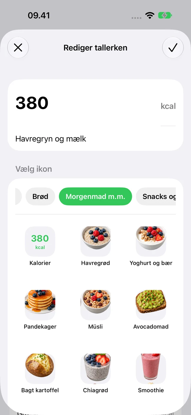 Dine gemte måltider