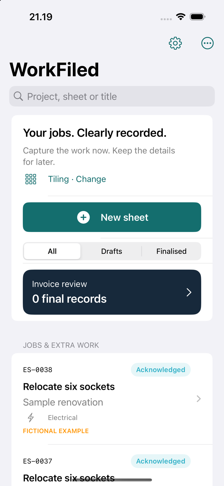 Your jobs at a glance